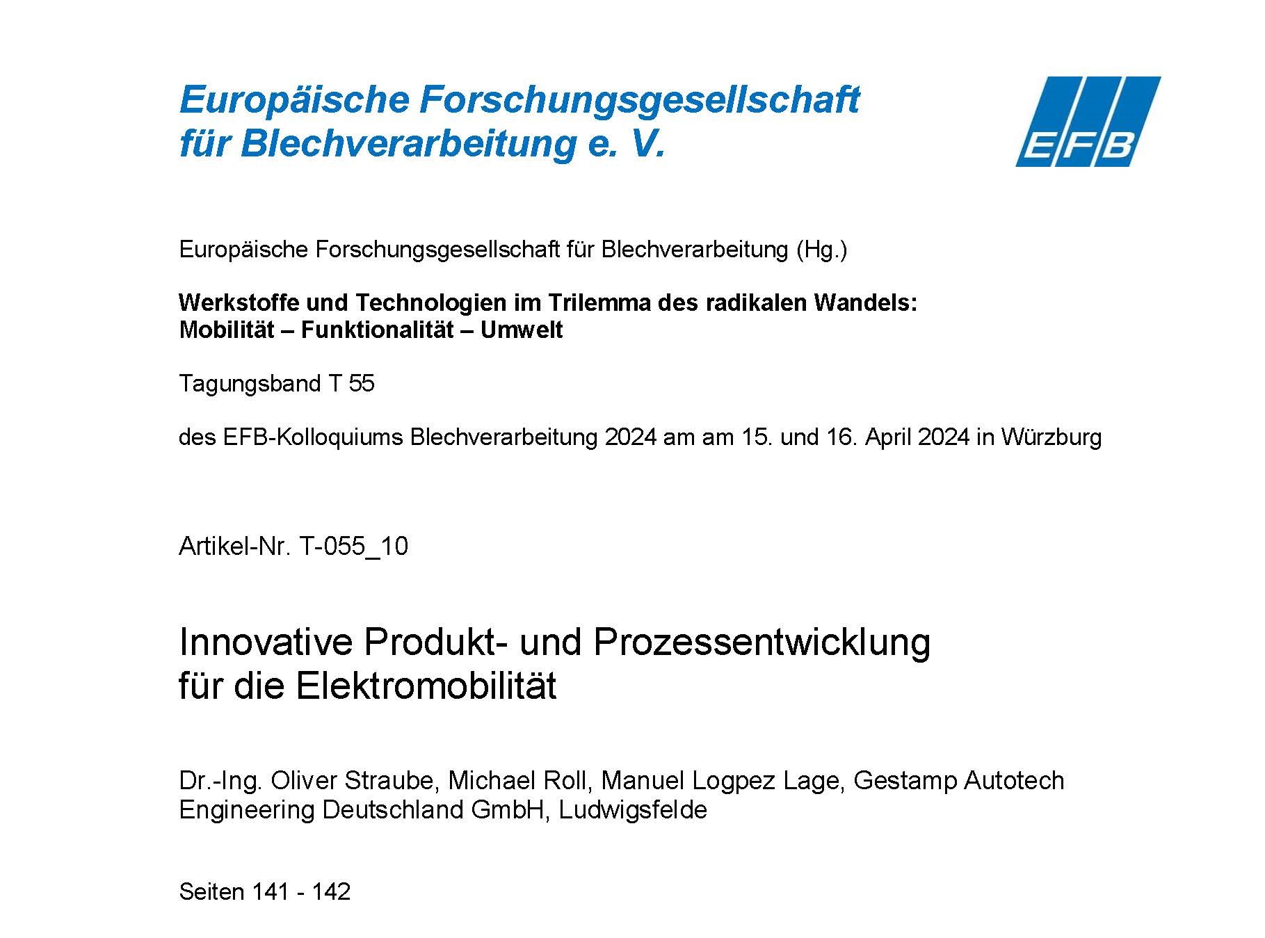 Innovative Produkt- und Prozessentwicklung für die Elektromobilität