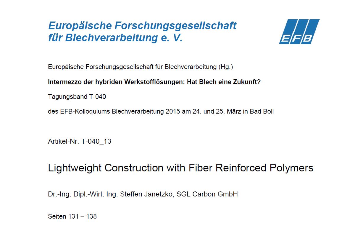 Lightweight Construction with Fiber Reinforced Polymers