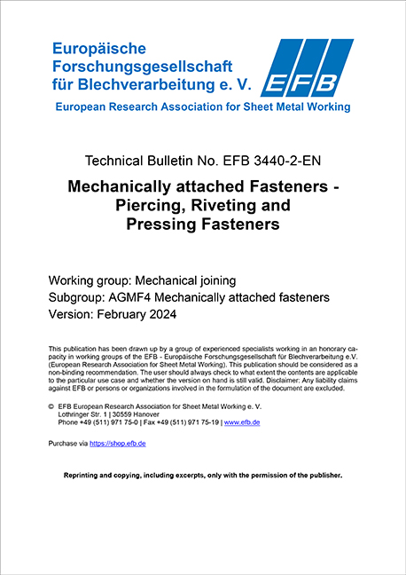 Mechanically attached Fasteners - Piercing, Riveting and Pressing Fasteners