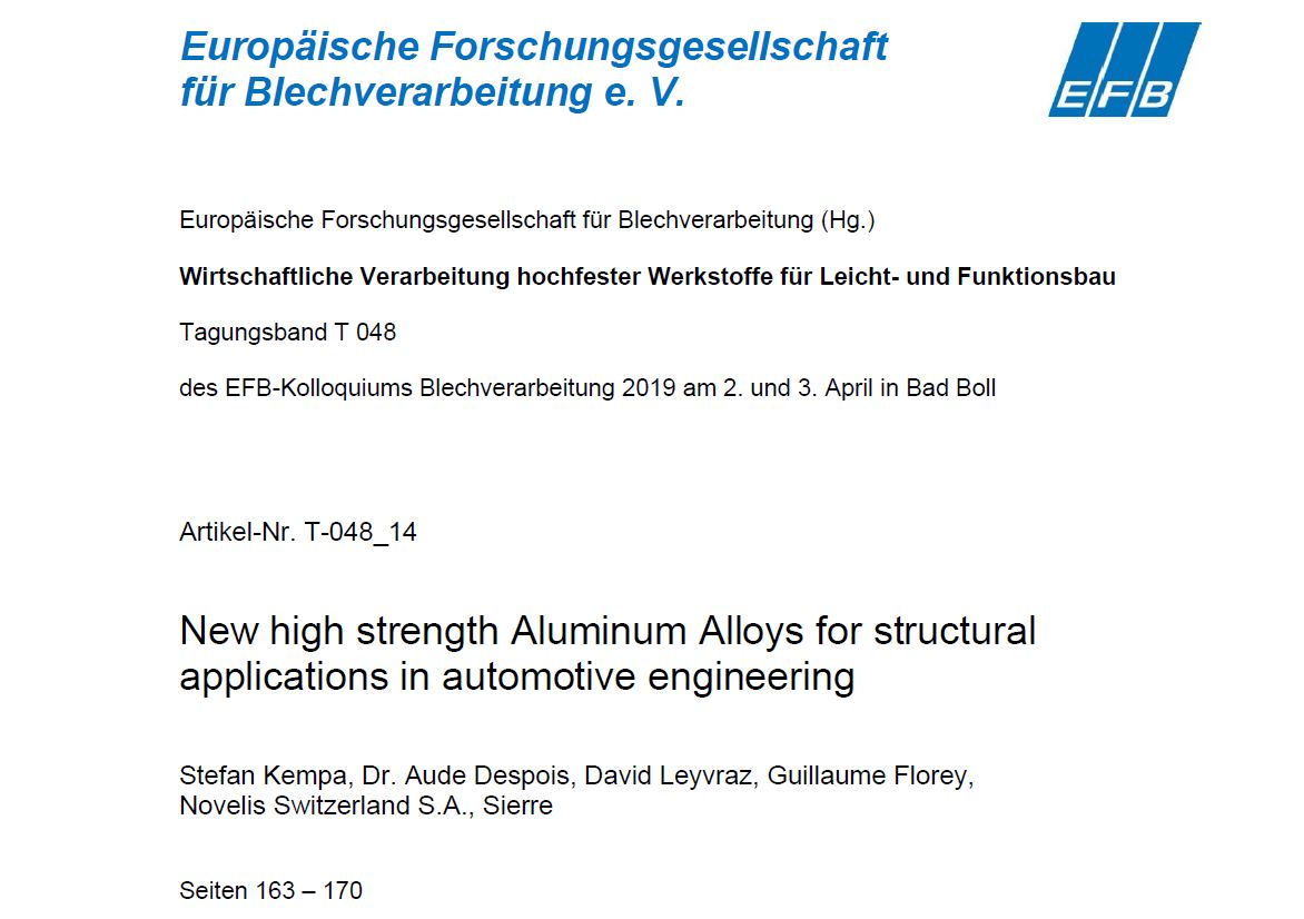 New high strength Aluminum Alloys for structural applications in automotive engineering