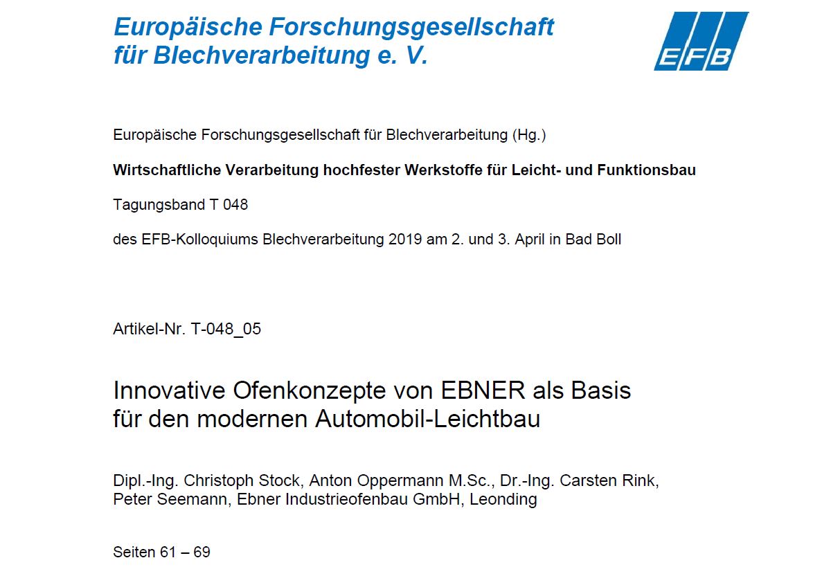 Innovative Ofenkonzepte von EBNER als Basis für den modernen Automobil-Leichtbau